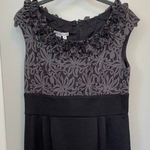 Maggie London sleeveless dress, black/gray, size 8